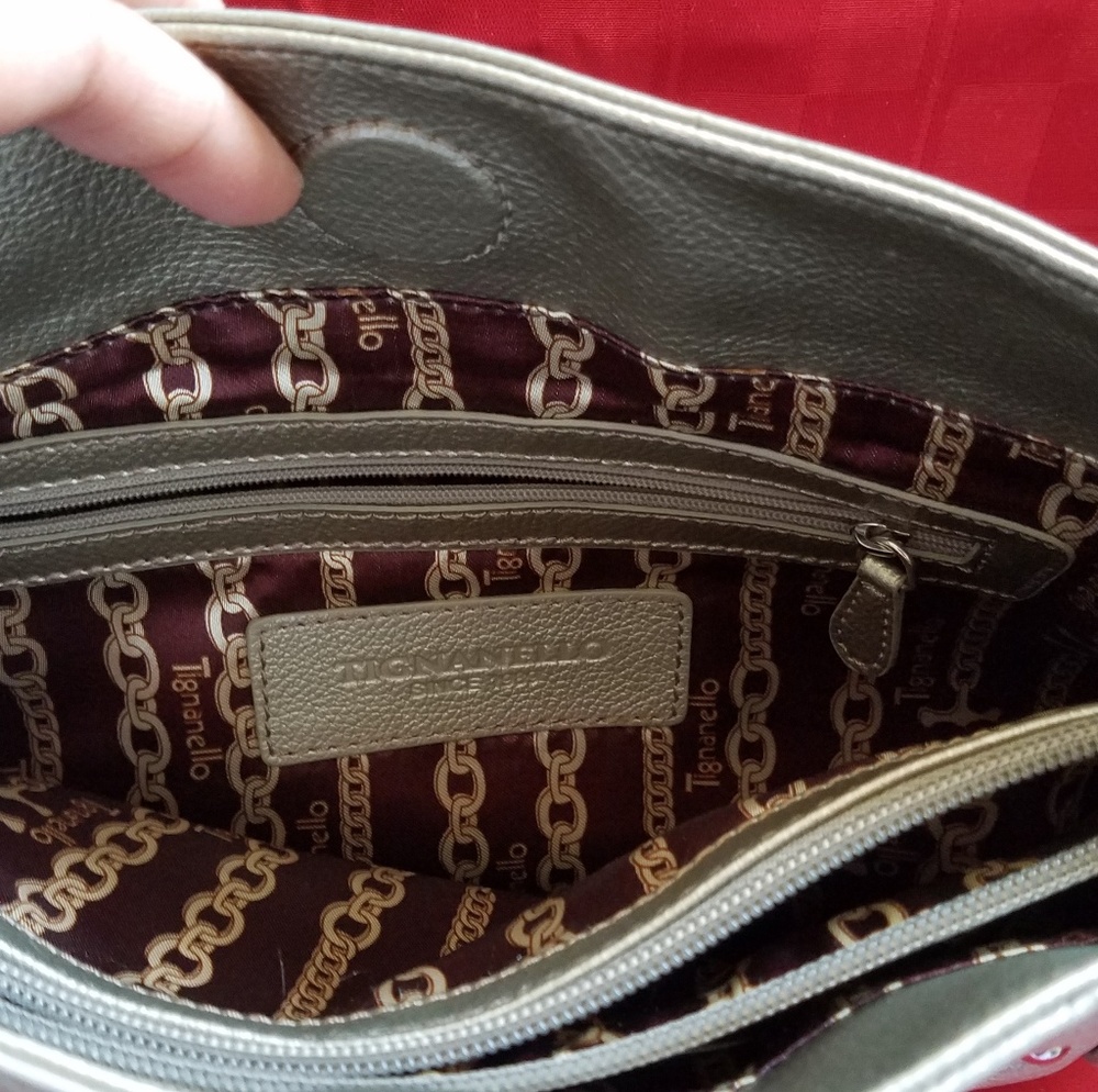 Tignanello Champagne EUC handbag, shoulder bag - Picture 6 of 8